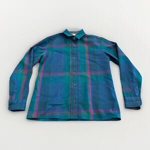 Vintage Pendleton Womens Plaid Long Sleeve Button Up Shirt Size S Made in USA